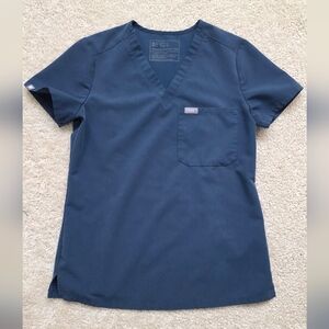 Figs Dark Harbor Catarina One-pocket Scrub Top, XXS